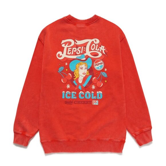 New Samii Ryan Cowgirl Pepsi Wild Cherry Crewneck Sweatshirt & Sweatpants Large - Picture 2 of 5